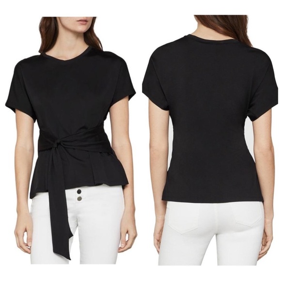 NWT BCBGMaxAzria Knotted Waist Tee - Picture 2 of 9